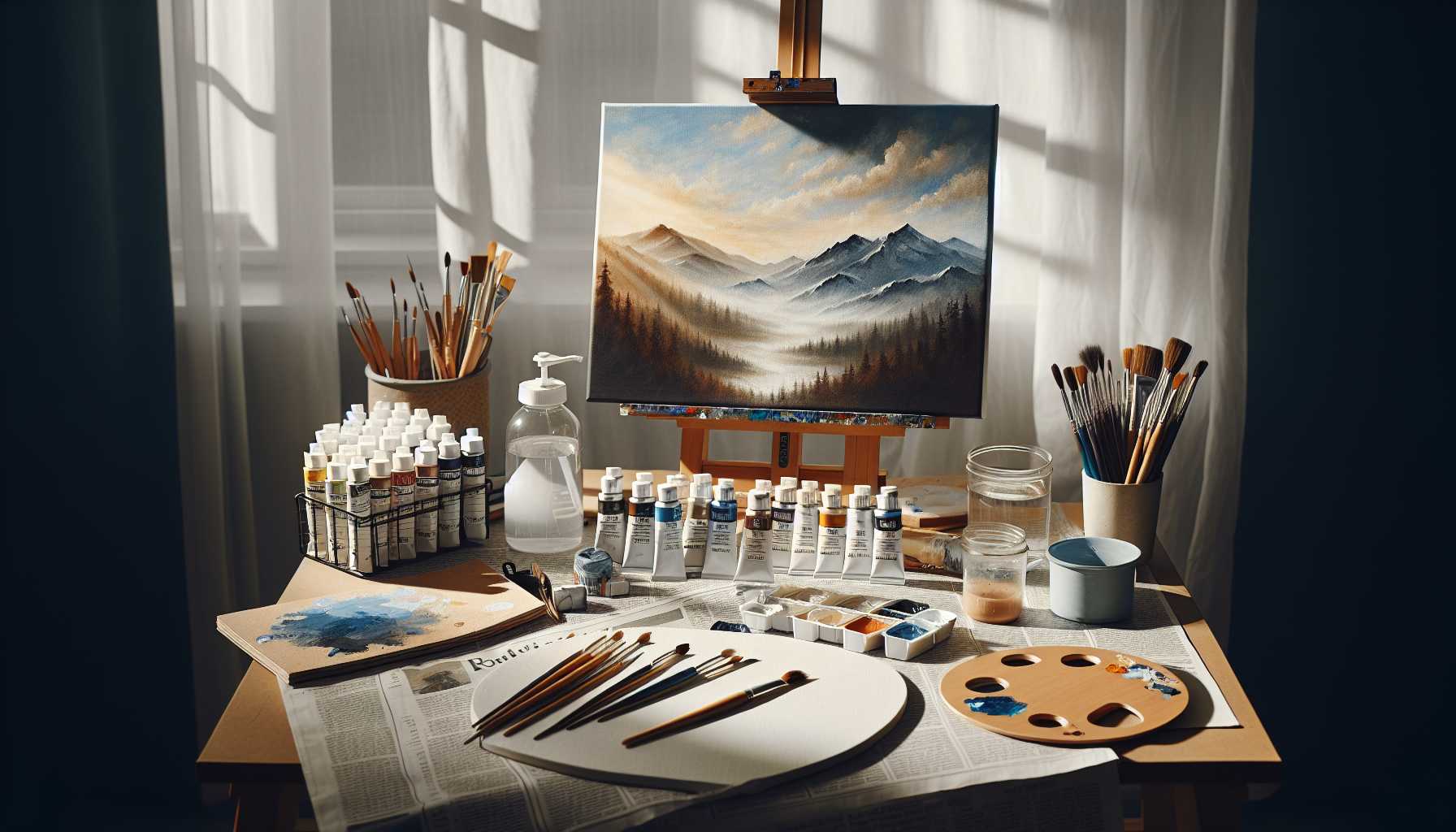 Step-by-Step Mountain Landscape Painting Guide for Newcomers