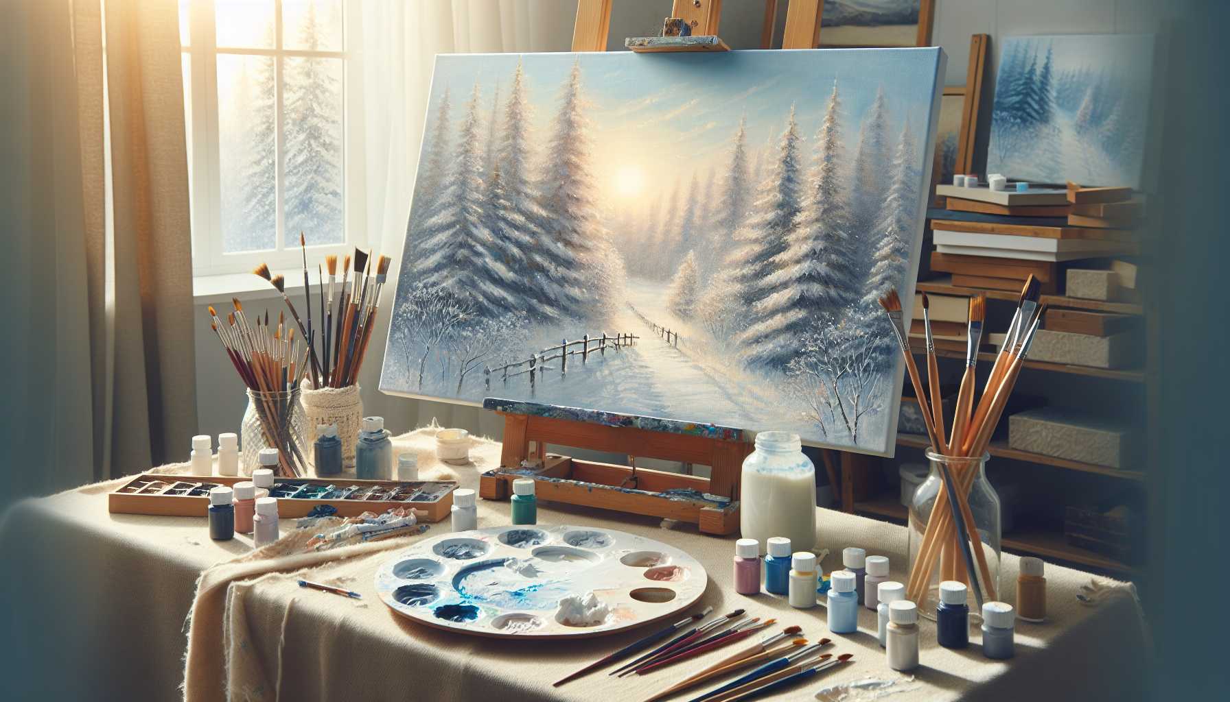 Easy Winter Scene Painting Guide for Beginners
