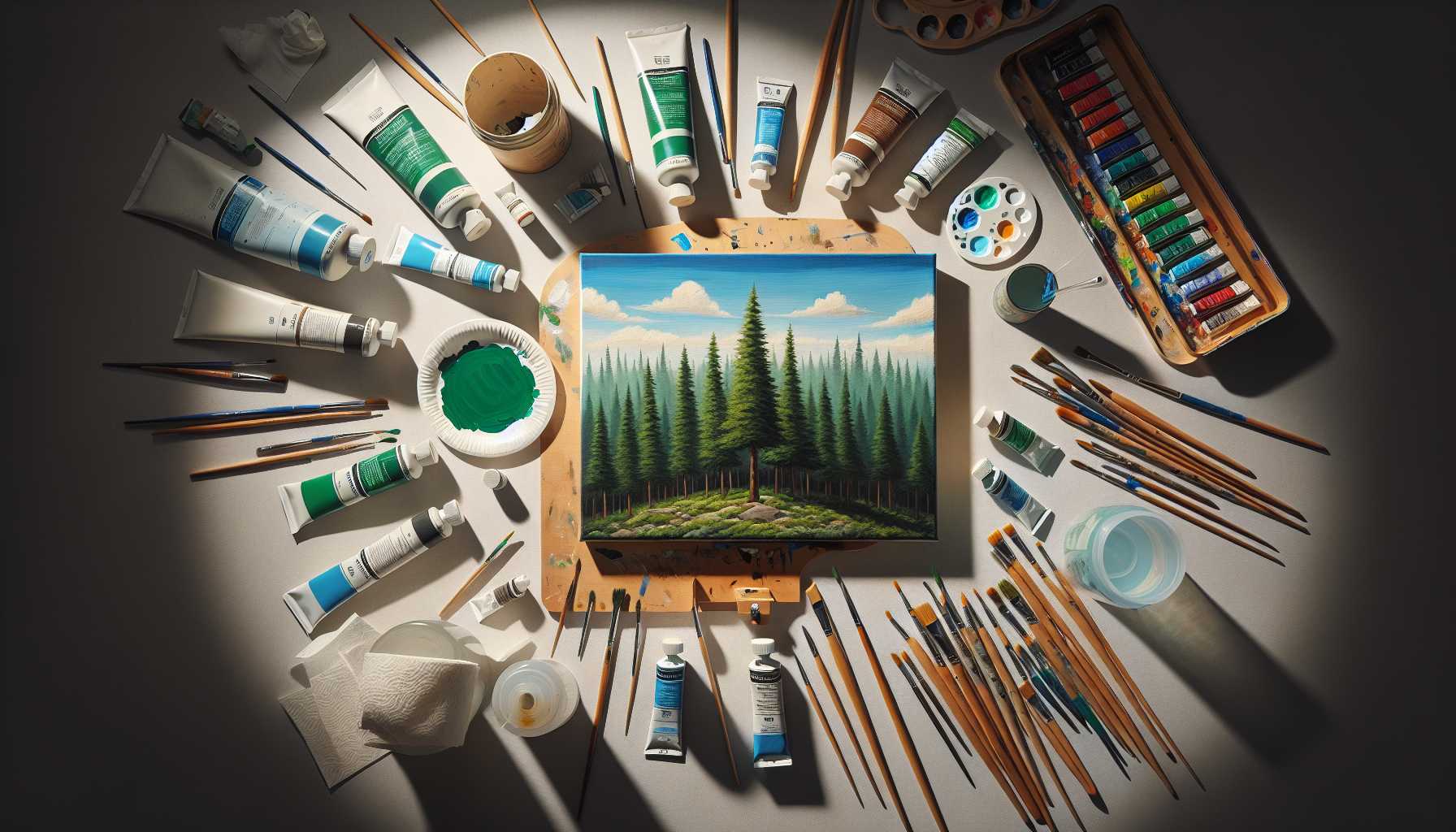 Easy Forest Scene Painting Ideas for New Painters