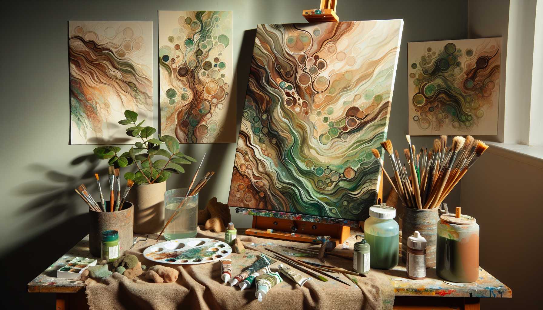 Abstract Nature Painting: Organic Forms and Patterns Tutorial