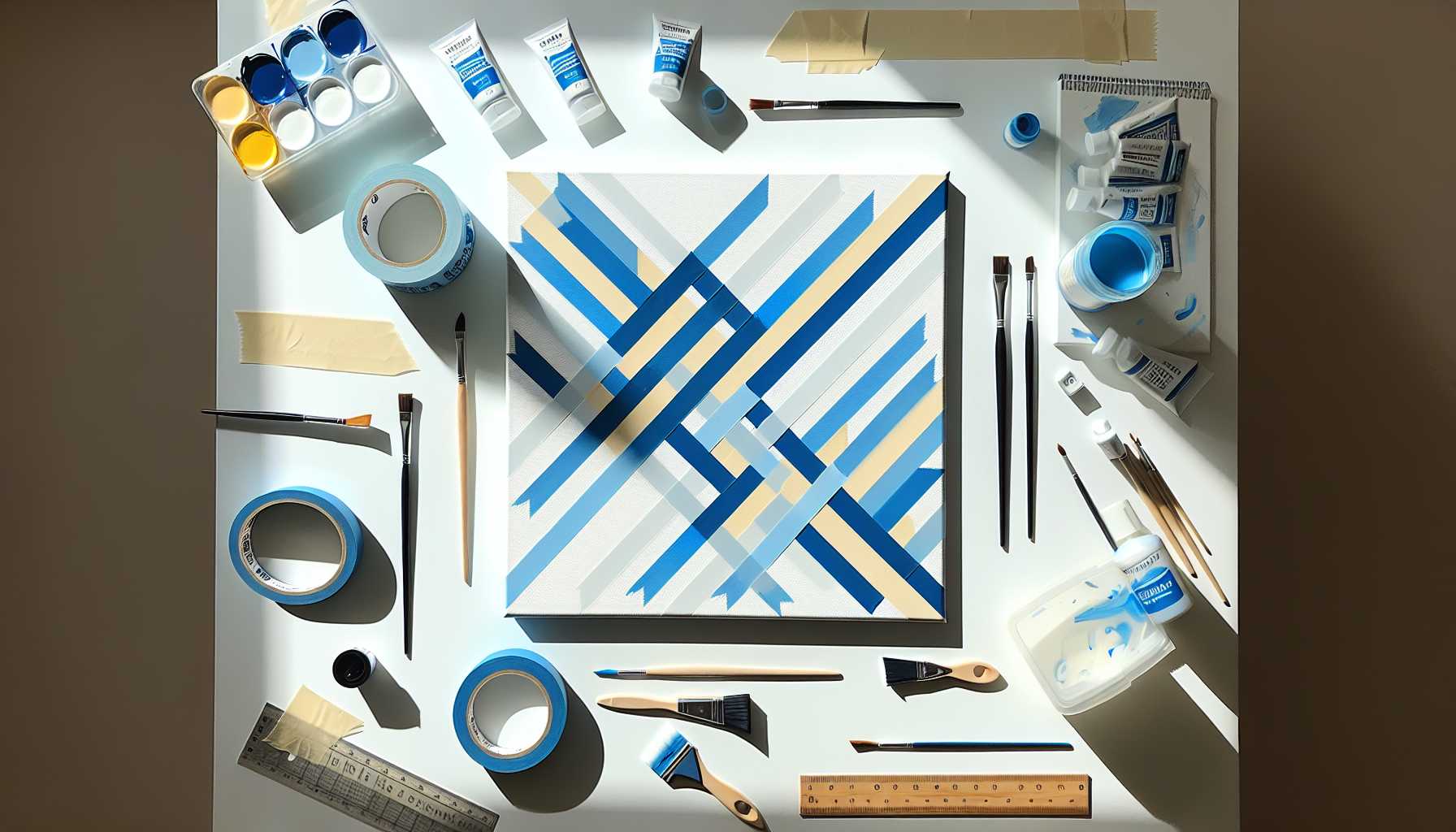 Simple Masking Tape Art: Linear Painting for Beginners