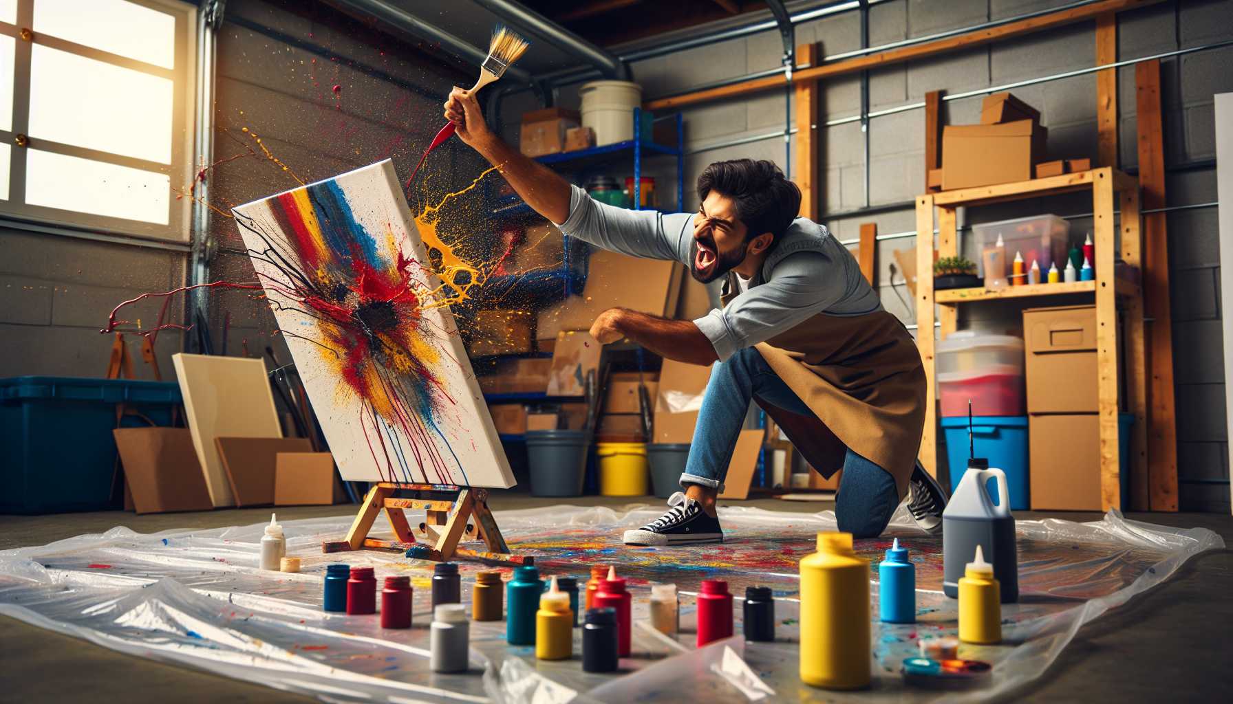 Easy Paint Splatter Art: Beginner's Guide to Action Painting