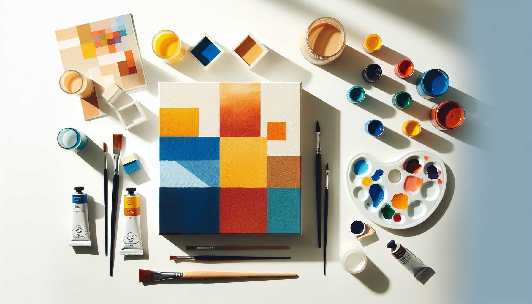 Simple Color Block Painting: Modern Art for Beginners
