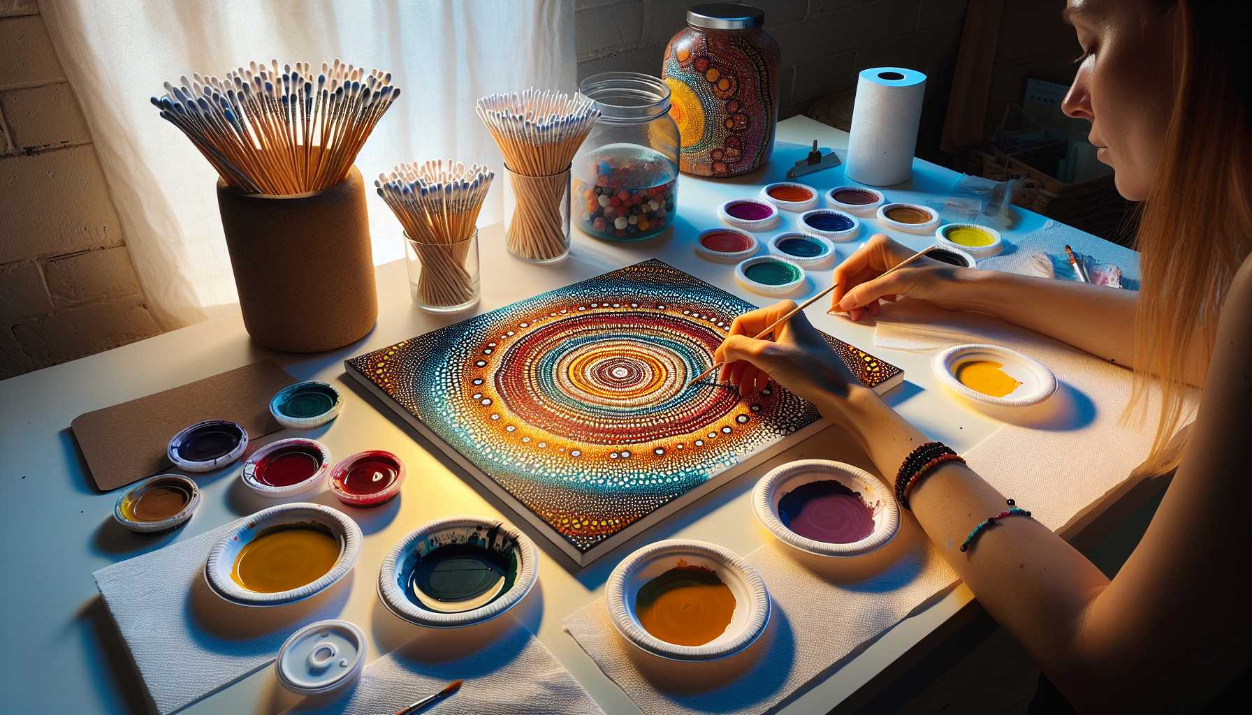 Easy Q-tip Dot Painting: Simple Aboriginal Art Style Guide