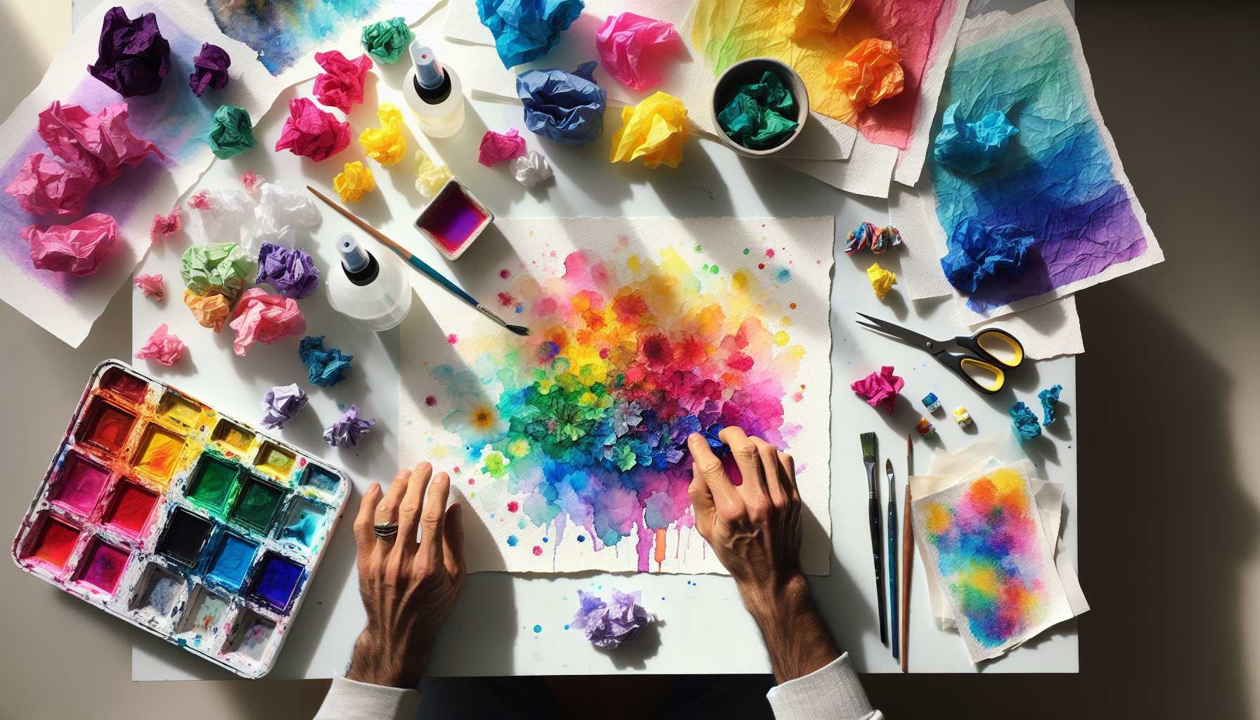 10 Easy Tissue Paper Painting Effects for Beginners