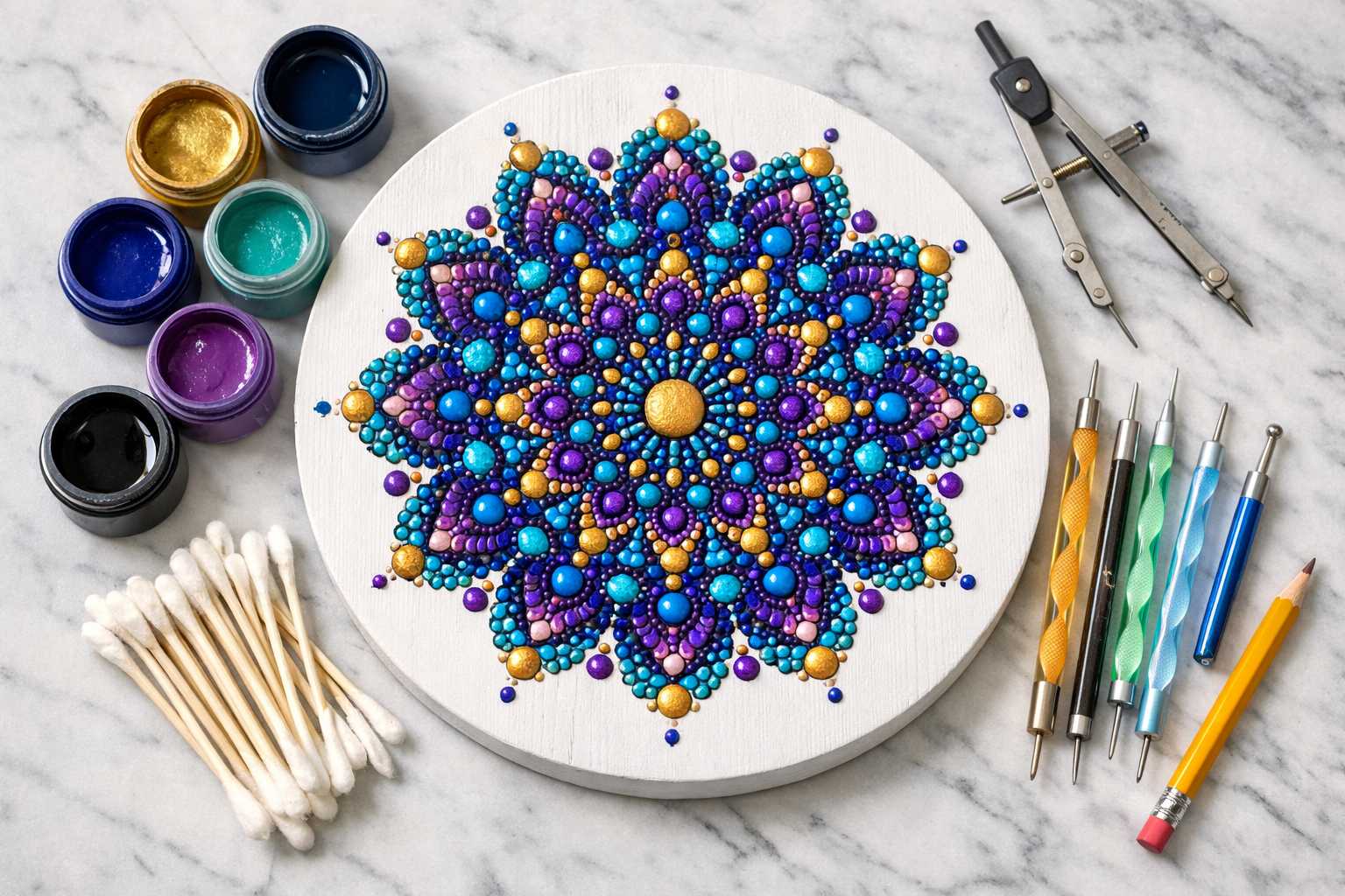 Simple Mandala Dot Painting: Complete Guide for Beginners