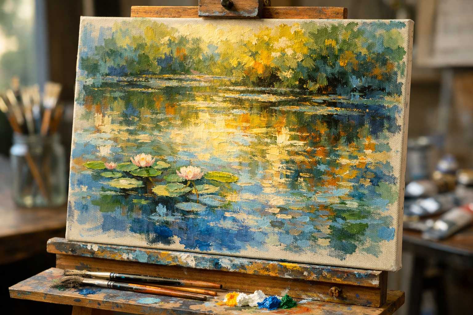 Water Reflection Techniques in Impressionist Style