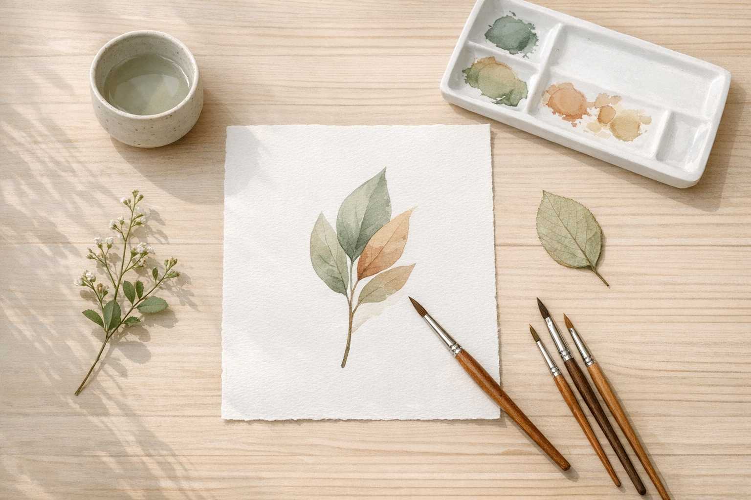 Minimalist Nature Painting: Simple Botanical Art Tutorial