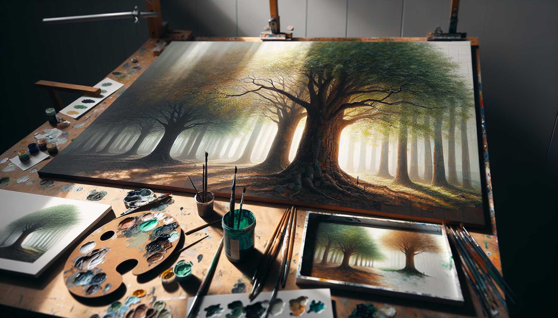 Painting Trees: From Basic Shapes to Detailed Foliage